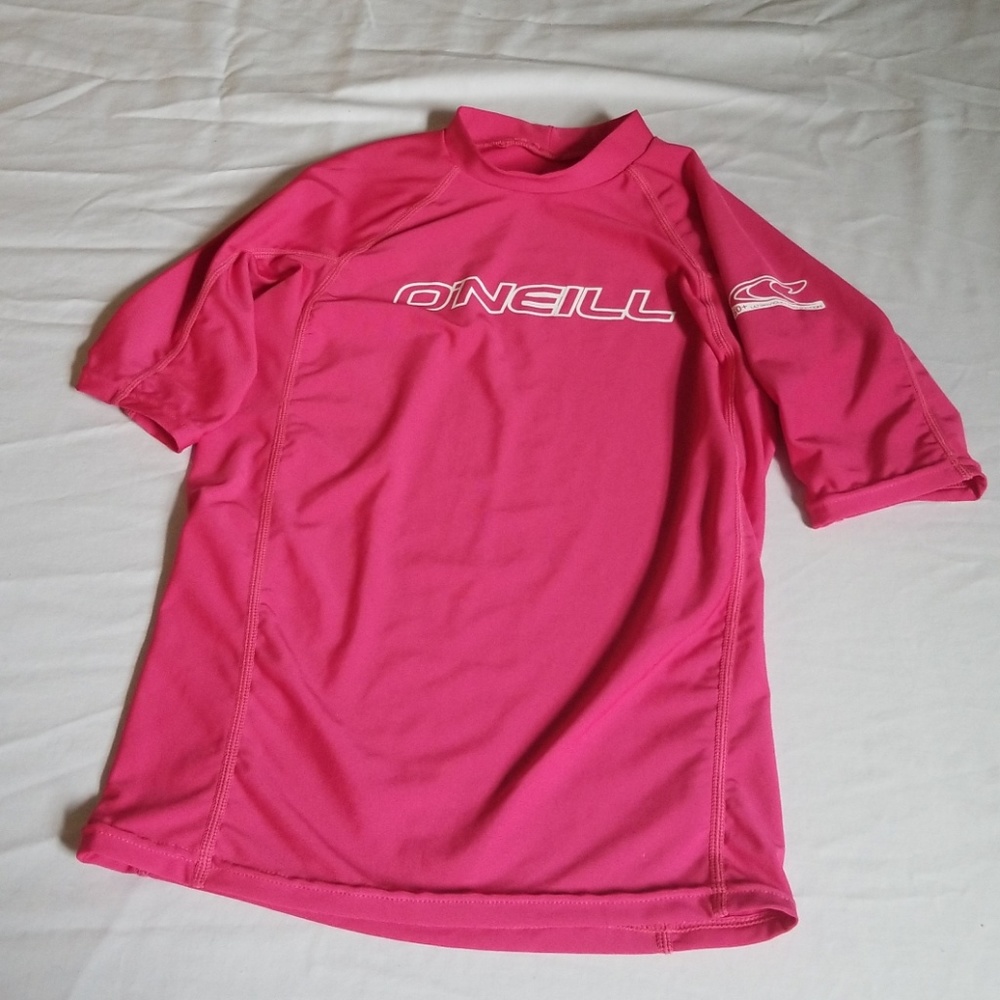 Oneill girls surf swim size 14 rashguard pink